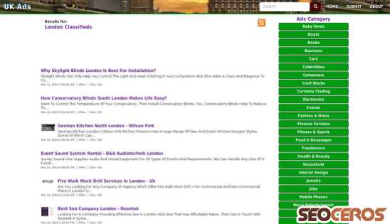 london-classifieds.ads4uk.com desktop preview