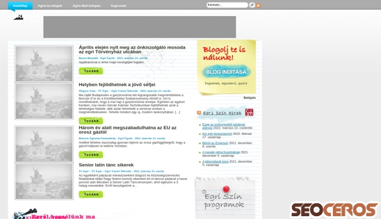 agria.hu desktop előnézeti kép