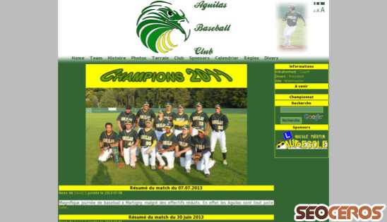 aguilasbaseballclub.ch desktop előnézeti kép