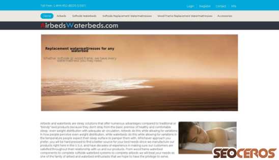 airbedswaterbeds.com desktop Vorschau