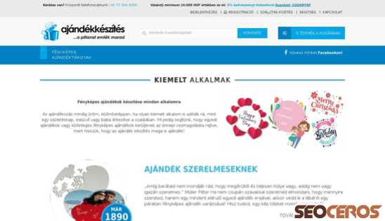 ajandekkeszites.hu desktop előnézeti kép
