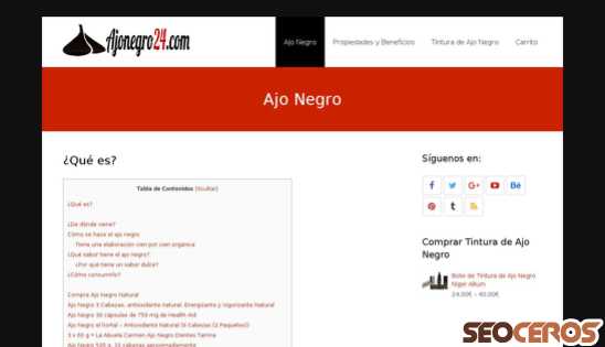 ajonegro24.com desktop előnézeti kép