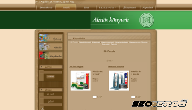 akcioskonyvek.hu desktop előnézeti kép