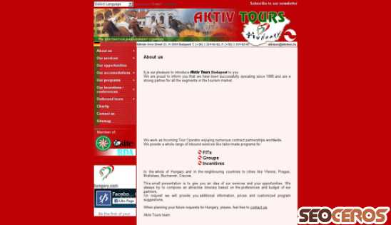 aktivtours.hu desktop náhled obrázku