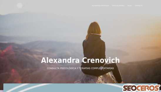 alexandracrenovich.com desktop förhandsvisning