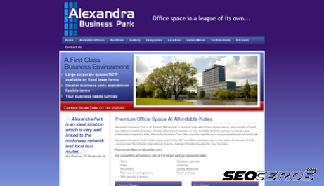 alexandrapark.co.uk desktop előnézeti kép
