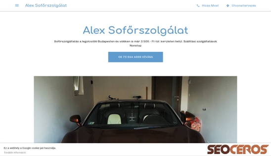 alexsoforszolgalat.business.site desktop obraz podglądowy
