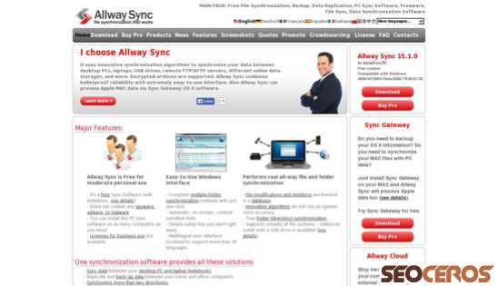 allwaysync.com desktop Vista previa