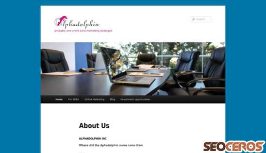 alphadolphin.com desktop preview