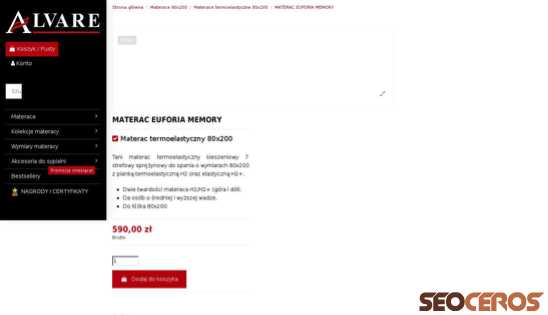 alvare.pl/materace-termoelastyczne-80x200/materac-termoelastyczny-80x200 desktop obraz podglądowy