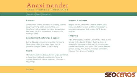 anaximanderdirectory.com desktop náhled obrázku