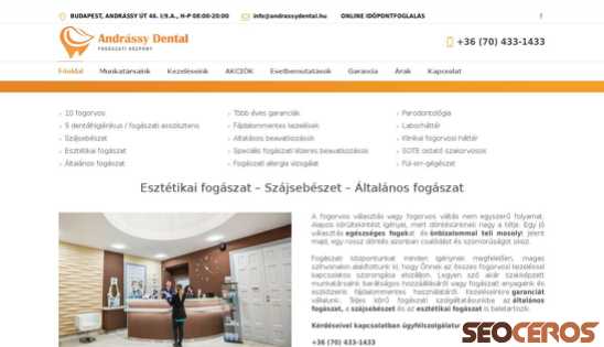 andrassydental.hu desktop náhľad obrázku