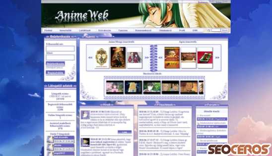 animeweb.hu desktop előnézeti kép
