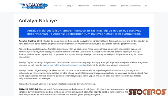 antalyanakliye.com desktop förhandsvisning