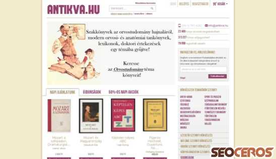 antikva.hu desktop előnézeti kép