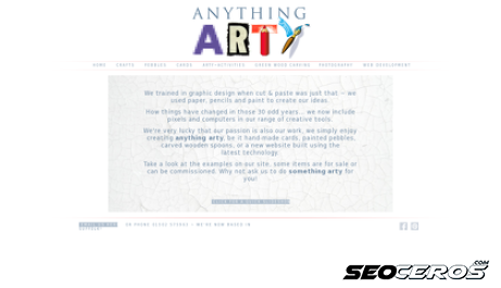 anything-arty.co.uk desktop preview