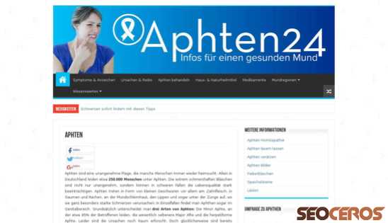 aphten24.de desktop förhandsvisning
