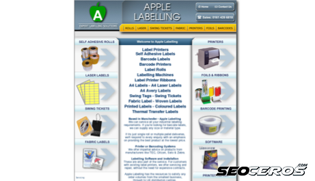 applelabelling.co.uk desktop förhandsvisning