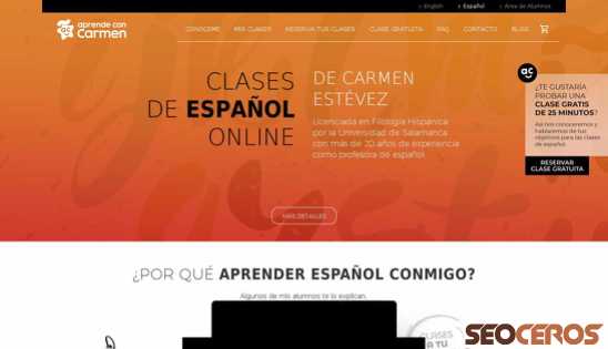aprendeconcarmen.es desktop förhandsvisning