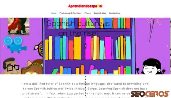 aprendiendoespanol.es desktop förhandsvisning