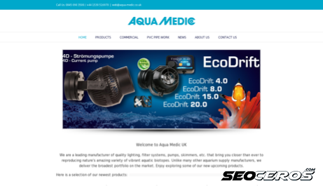 aqua-medic.co.uk desktop förhandsvisning