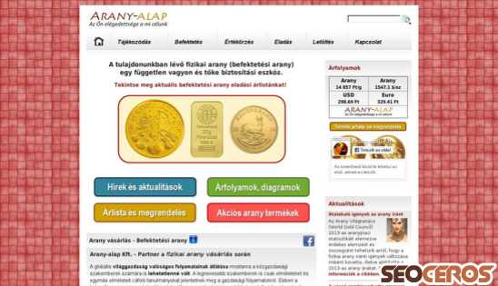 arany-alap.hu desktop előnézeti kép