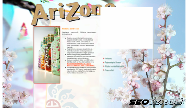 arizonatea.hu desktop prikaz slike