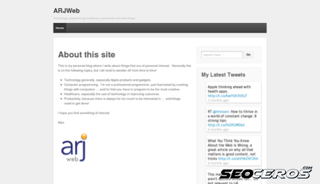 arjweb.co.uk desktop anteprima