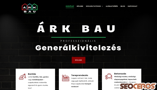 arkbau.hu desktop előnézeti kép