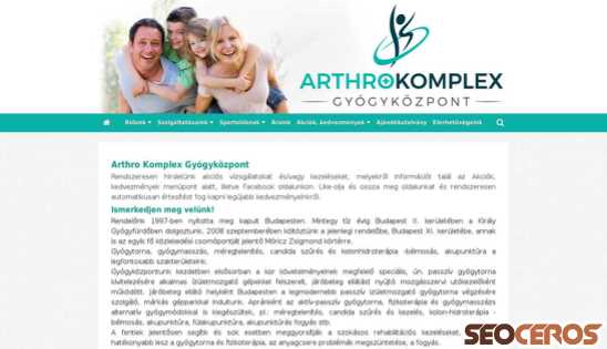 arthrokomplex.hu desktop Vista previa