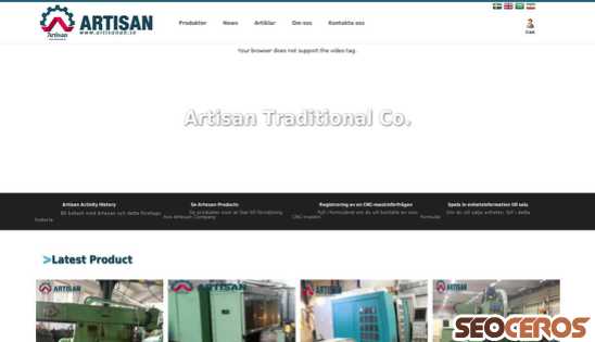 artisanab.se desktop előnézeti kép