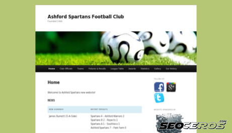 ashfordspartans.co.uk desktop náhľad obrázku
