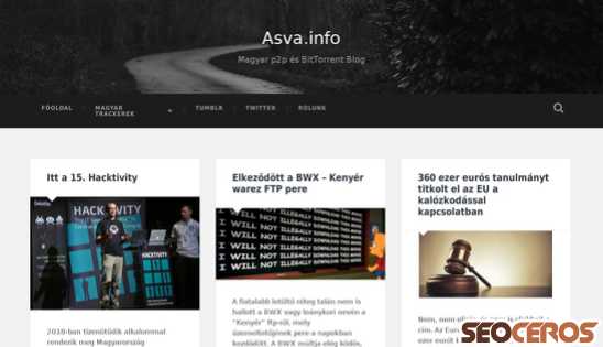 asva.info desktop previzualizare