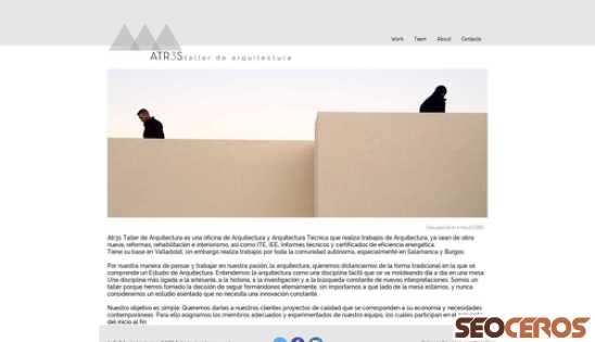 atr3sarquitectura.com desktop förhandsvisning