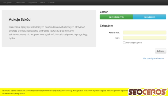 aukcje-szkod.pl desktop előnézeti kép