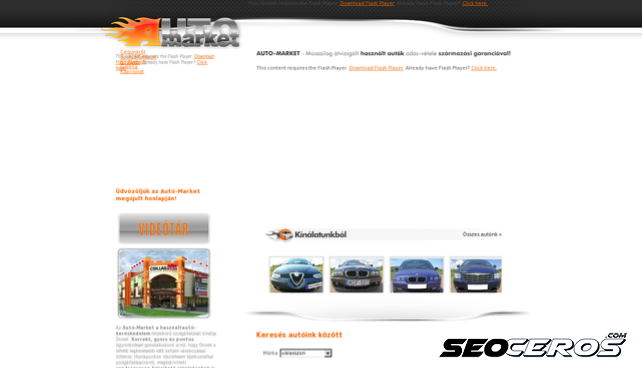 auto-market.hu desktop förhandsvisning