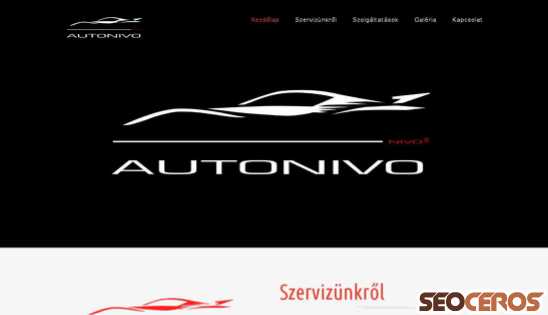 autonivo.hu desktop förhandsvisning