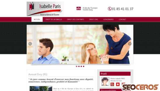 avocat-isabelle-paris.fr desktop prikaz slike