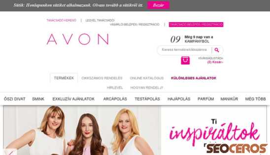 avon.hu desktop náhľad obrázku