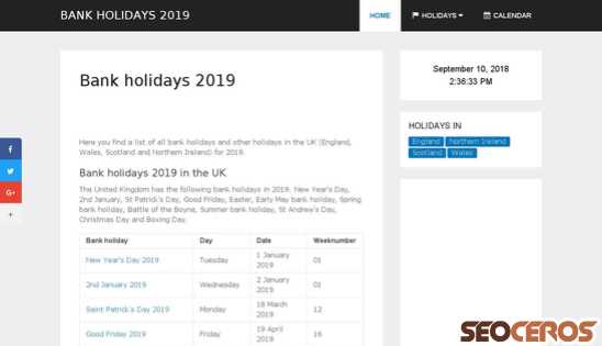 bankholidays-2019.co.uk desktop previzualizare