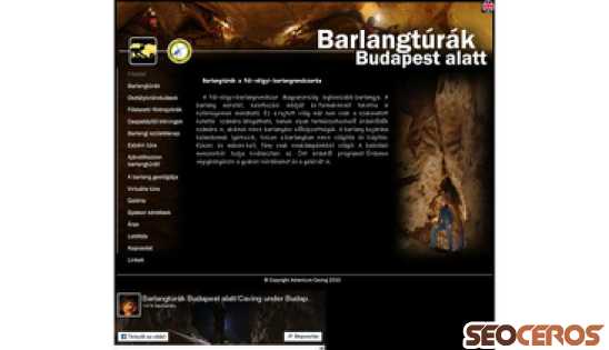 barlangaszat.hu desktop obraz podglądowy