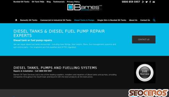 barnesoiltanks.co.uk/diesel-fuel-tanks desktop previzualizare
