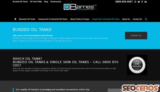 barnesoiltanks.co.uk/single-skin-bunded-tanks desktop förhandsvisning