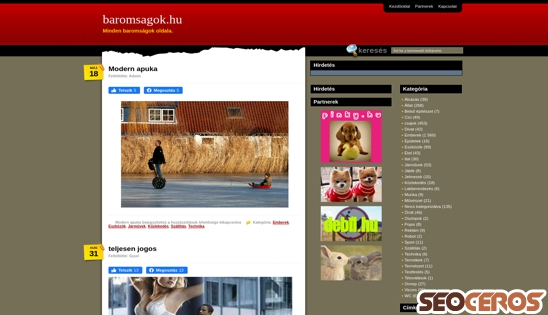 baromsagok.hu desktop preview