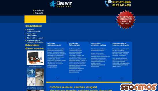 bauvir.hu desktop obraz podglądowy