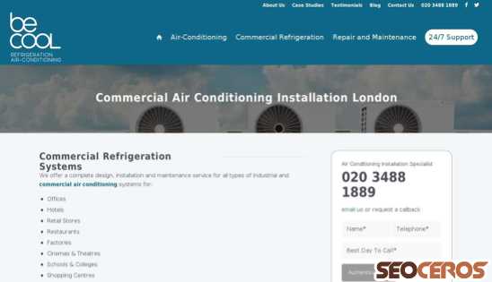 becoolrefrigeration.co.uk/air-conditioning desktop előnézeti kép