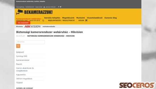 bekamerazzuk.hu/biztonsagi-kamerarendszer-webaruhaz desktop előnézeti kép