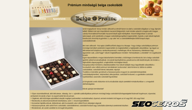 belgapraline.hu desktop náhled obrázku