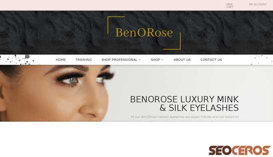 benorose.com desktop förhandsvisning