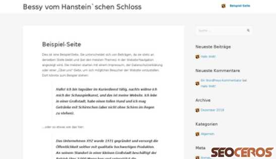bessy-vom-hansteinschen-schloss.de desktop obraz podglądowy